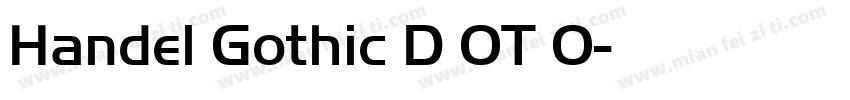 Handel Gothic D OT O字体转换